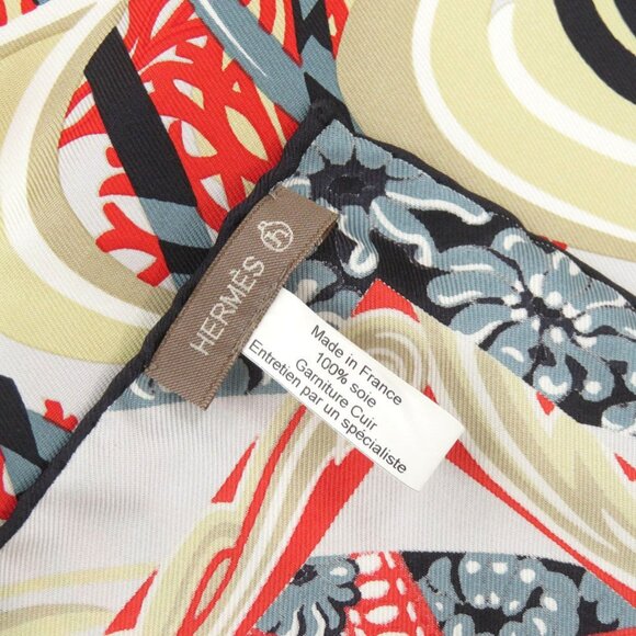 HERMES Authentic Black Silk Scarf - Picture 5 of 6